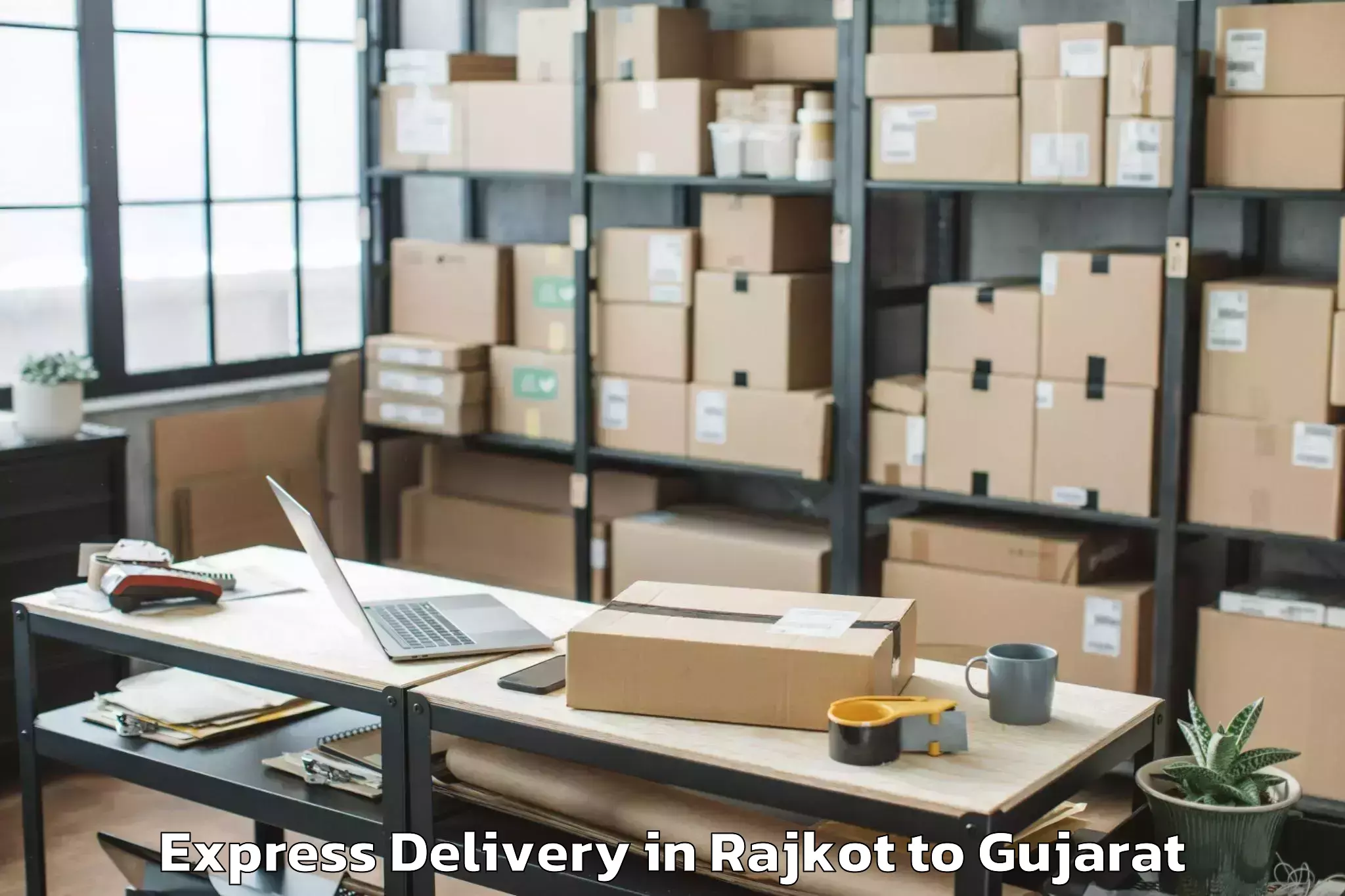 Book Your Rajkot to Gusar Express Delivery Today